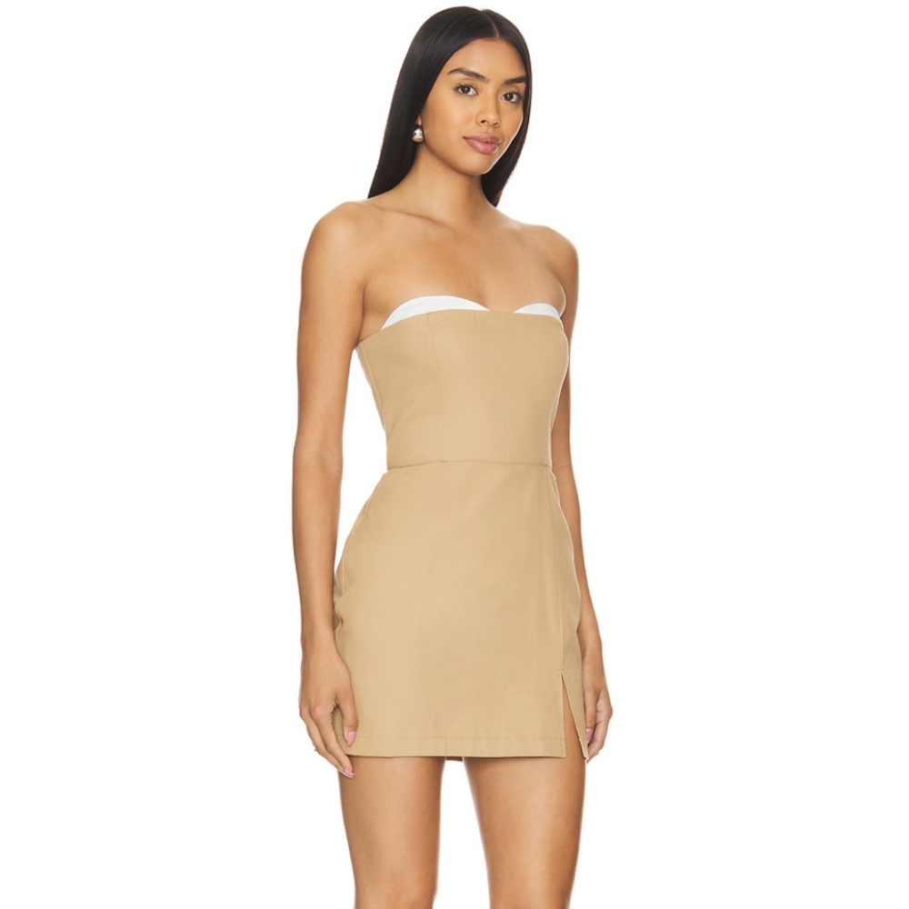 Amanda Uprichard Meline Beige Dress - Picture 2 of 3